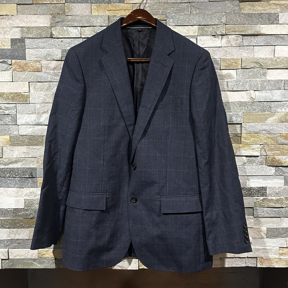 NWT J CREW LUDLOW SUBALPINO ITALY 42 L BRUSHED WINDOWPANE BLAZER SPORT COAT
